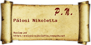 Pálosi Nikoletta névjegykártya