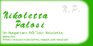 nikoletta palosi business card